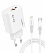 EAGLE DUAL PORT CHARGER SET TYPE-C TO LIGHTNING HC11