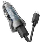 Hoco Car Charger Dual usb Port 20W Z47 With usb Micro - Image 2