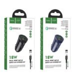Hoco Car Charger Dual usb Port Z39 18W with usb Micro - Image 3