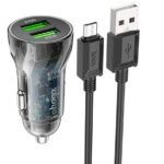 Hoco Car Charger Dual usb Port 20W Z47 With usb Micro